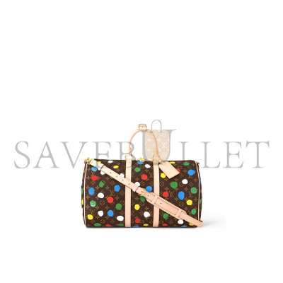 LOUIS VUITTON YAYOI KUSAMA KEEPALL BANDOULIERE 45 M46377 (45*27*20cm)